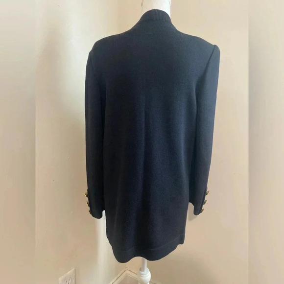St. John Basics Santana Knit Cardigan / Jacket Gold Rivets Buttons Size P - Picture 10 of 11